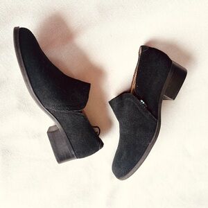 TOMS Shaye Black Suede Ankle Boots | Shooties Women’s 7